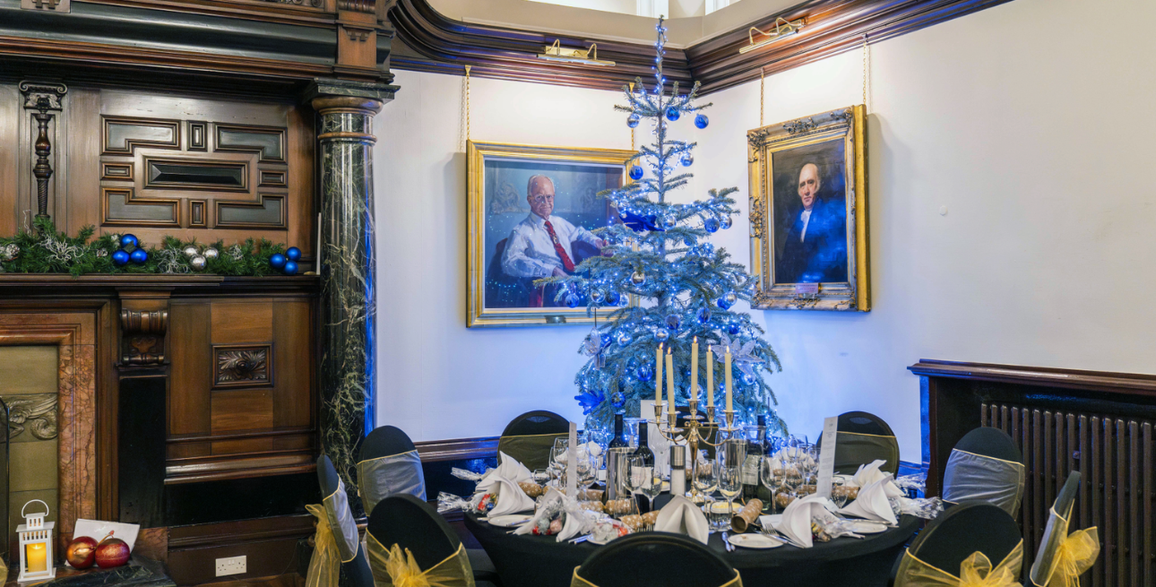 College hall at Christmas